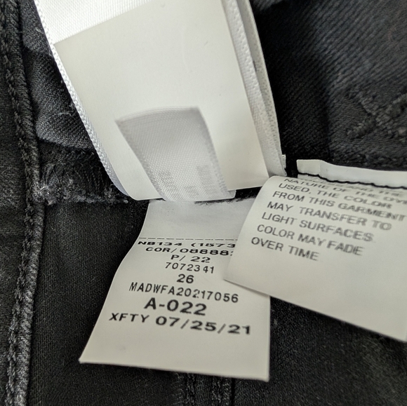 Madewell Curvy Roadtripper Supersoft Skinny High Rise Denim Jeans Size 26 Black - Picture 8 of 10